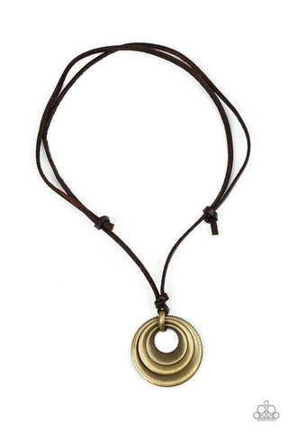 Desert Spiral Brass Paparazzi Necklace