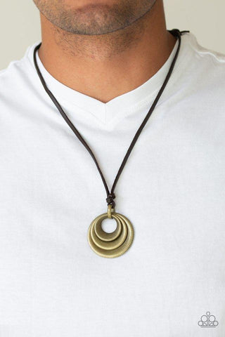 Desert Spiral Brass Paparazzi Necklace