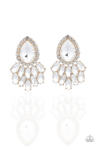 Breath of Fresh HEIR Gold Paparazzi Earrings