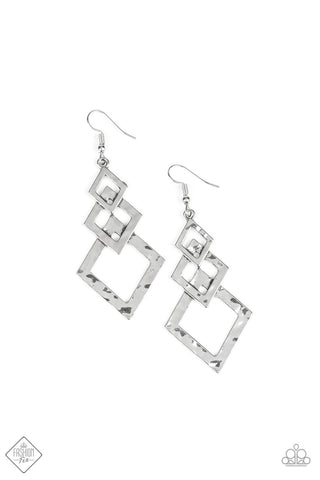 Point Blank Silver Paparazzi Earrings