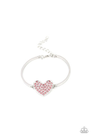 Heart-Stopping Shimmer Pink Paparazzi Bracelet