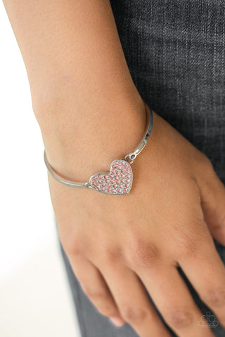 Heart-Stopping Shimmer Pink Paparazzi Bracelet