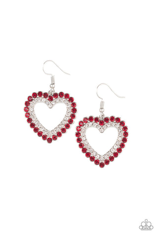 High School Sweethearts Red Paparazzi Earrings