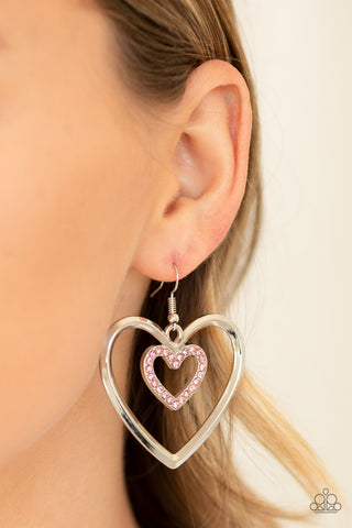 Heart Candy Couture Pink Paparazzi Earrings