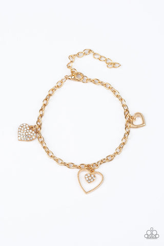 Hearts and Harps Gold Paparazzi Bracelet