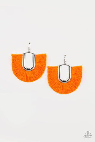 Tassel Tropicana Orange Paparazzi Earrings