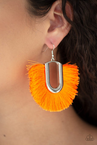 Tassel Tropicana Orange Paparazzi Earrings