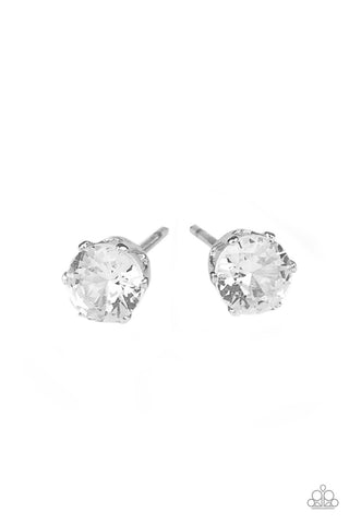 Delicately Dainty White Paparazzi Earrings