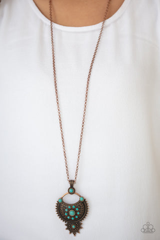 Solar Energy Copper Paparazzi Necklace