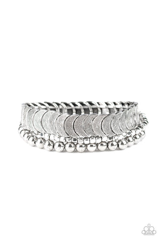 LAYER it On Me Silver Paparazzi Bracelet