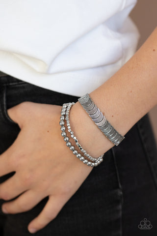 LAYER it On Me Silver Paparazzi Bracelet