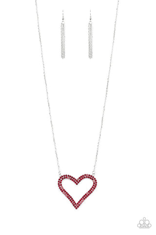 Pull Some HEART-Strings Red Paparazzi Necklace