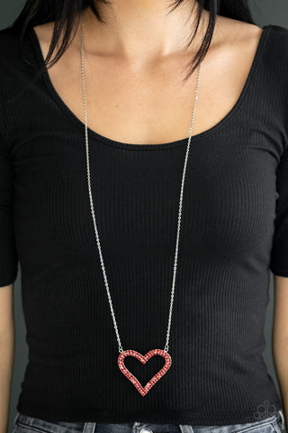 Pull Some HEART-Strings Red Paparazzi Necklace