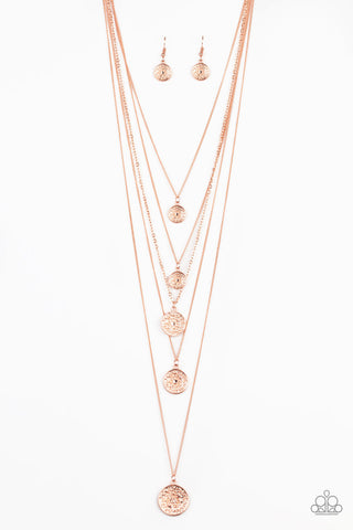 Medallion Marvel Copper Paparazzi Necklace