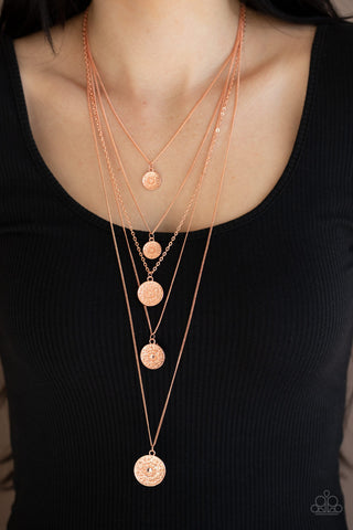 Medallion Marvel Copper Paparazzi Necklace