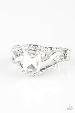 BLING it On! White Paparazzi Ring