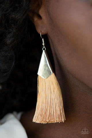 In Full PLUME Brown Paparazzi Earrings