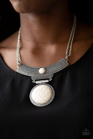 Lasting EMPRESS-ions White Paparazzi Necklace