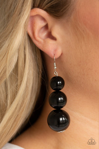 Material World Black Paparazzi Earrings