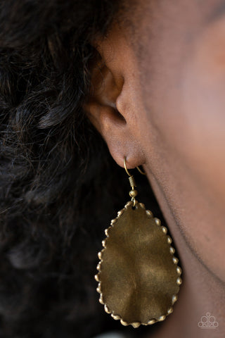 Trail Ware Brass Paparazzi Earrings