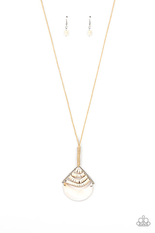 Beach Beam White Paparazzi Necklace