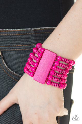 Don't Stop BELIZE-ing Pink Paparazzi Bracelet
