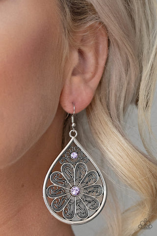 Whimsy Dreams Purple Paparazzi Earrings