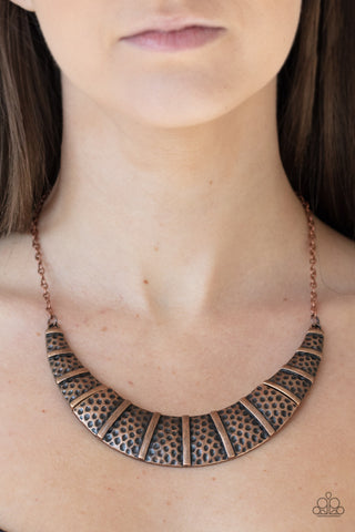Metallic Mechanics Copper Paparazzi Necklace