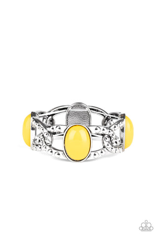 Dreamy Gleam Yellow Paparazzi Bracelet