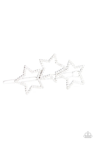 Thank My Lucky Stars White Paparazzi Hair Clips