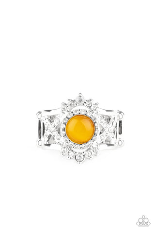 Decadently Dreamy Yellow Paparazzi Ring