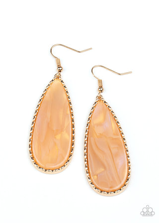 Ethereal Eloquence Gold Paparazzi Earrings