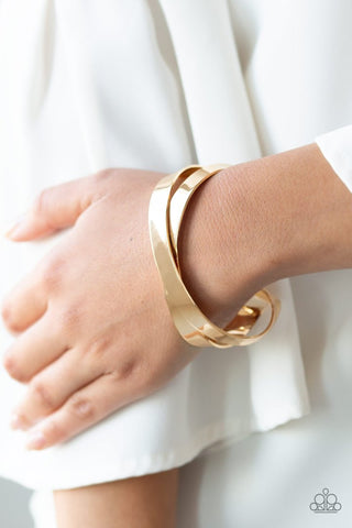 Haven't SHEEN Nothing Yet Gold Paparazzi Bracelet