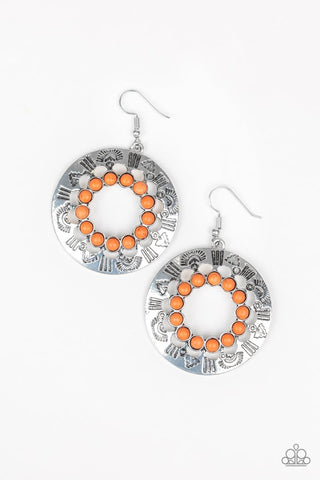 Organically Omega Orange Paparazzi Earrings