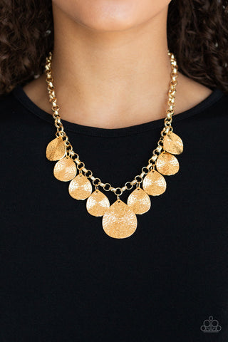 Texture Storm Gold Paparazzi Necklace