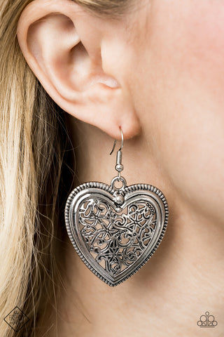 Victorian Devotion Silver Paparazzi Earrings