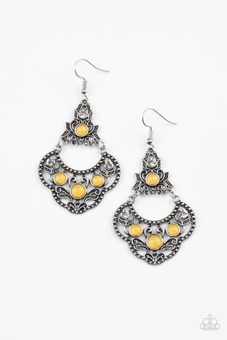 Garden State Glow Yellow Paparazzi Earrings