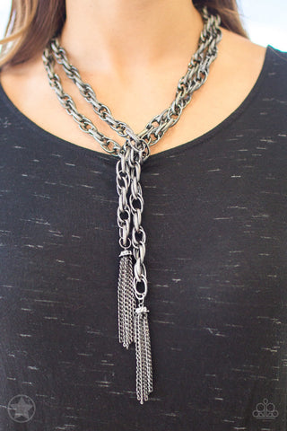 SCARFed for Attention Gunmetal Paparazzi Necklace