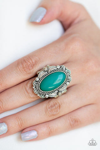 Malibu Majestic Green Paparazzi Ring