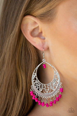 Malibu Mamba Pink Paparazzi Earrings