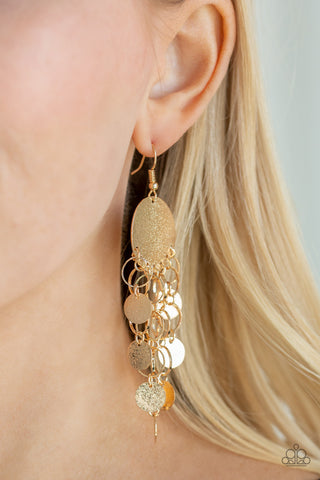 Turn on the BRIGHTS Gold Paparazzi Earrings