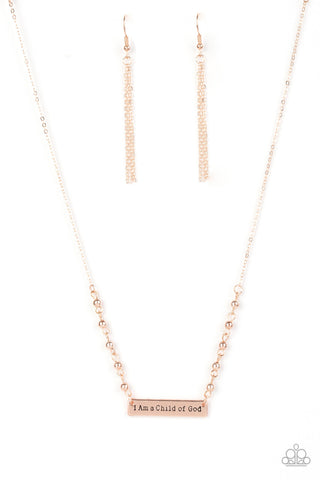 Send Me an Angel Rose Gold Paparazzi Necklace