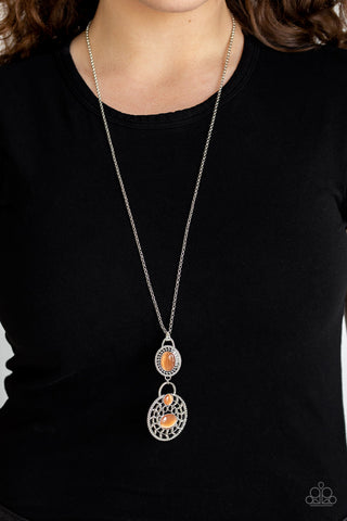 Hook, VINE, and Sinker Orange Paparazzi Necklace