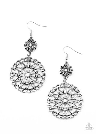 Beaded Brilliance White Paparazzi Earrings