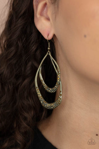 Beyond Your GLEAMS Brass Paparazzi Earrings