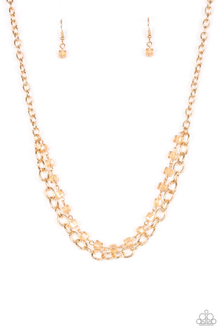 Block Party Princess Gold Paparazzi Necklace