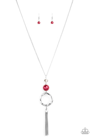 Bold Balancing Act Red Paparazzi Necklace
