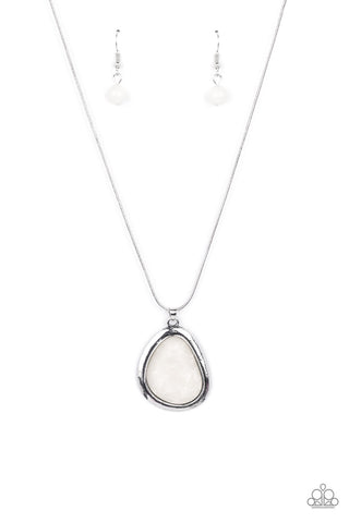 Canyon Oasis White Paparazzi Necklace