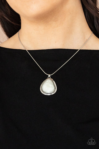 Canyon Oasis White Paparazzi Necklace
