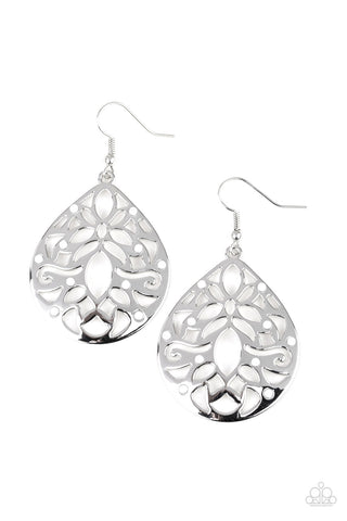 Casually Coachella White Paparazzi Earrings